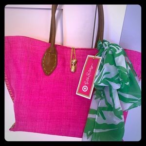 NWT Lilly Pulitzer For Target straw tote